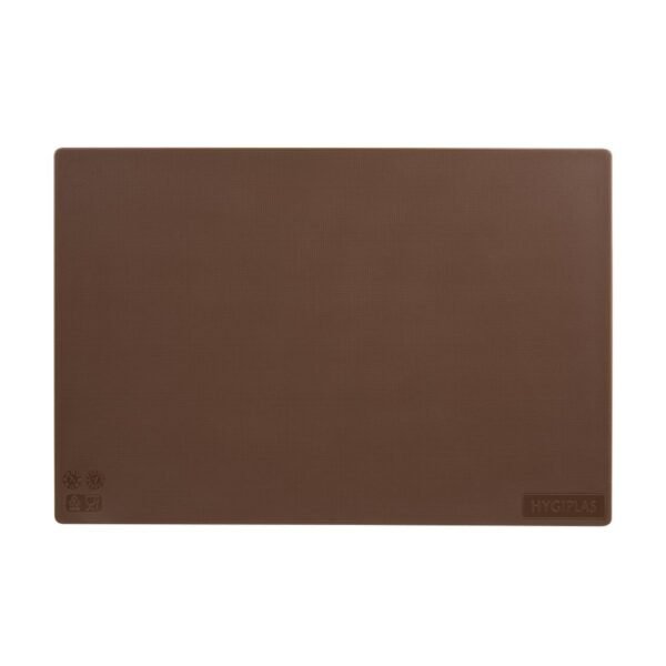 Hygiplas Low Density Antibacterial Chopping Board Brown 450x300x10mm - view 2