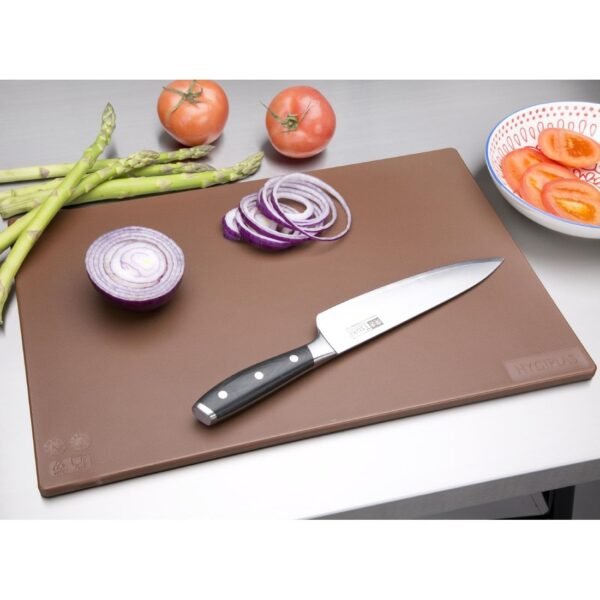 Hygiplas Low Density Antibacterial Chopping Board Brown 450x300x10mm - view 4