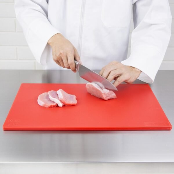 Hygiplas Low Density Antibacterial Chopping Board Red 450x300x10mm - view 3