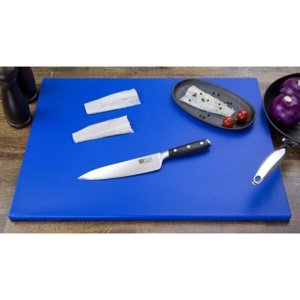 Hygiplas Thick Low Density Blue Chopping Board Large 600x450x20mm - view 2