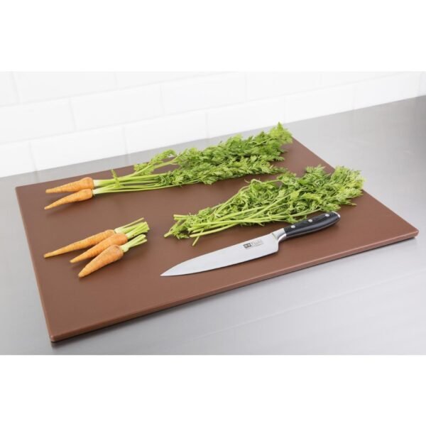 Hygiplas Low Density Brown Chopping Board Large 600x450x10mm - view 4