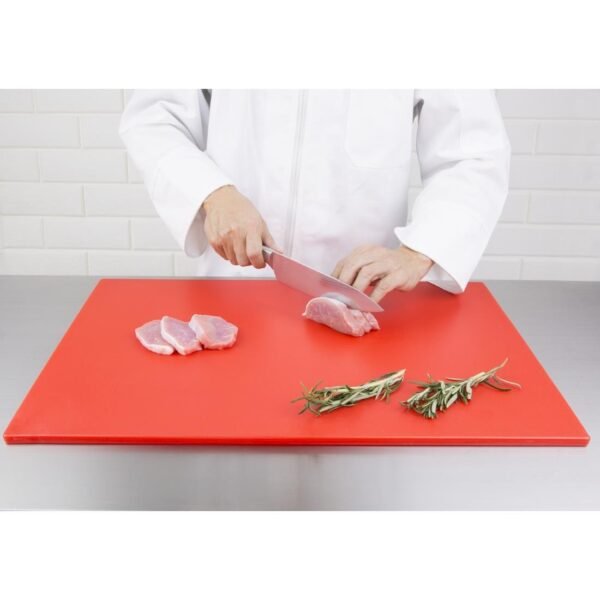 Hygiplas Low Density Red Chopping Board Large 600x450x10mm - view 3
