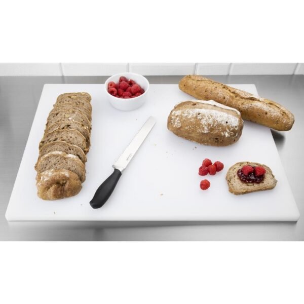 Hygiplas Thick Low Density White Chopping Board Large 600x450x20mm - view 2