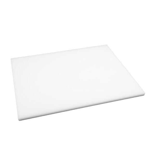 Hygiplas Thick Low Density White Chopping Board Large 600x450x20mm - view 4