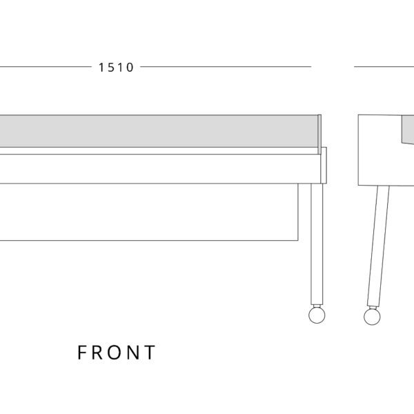 Mafirol Low Glass Display Counter 1510mm Wide - view 2