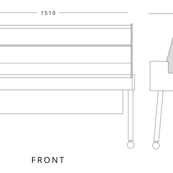 Display Case with Base 1510mm Wide - view 2