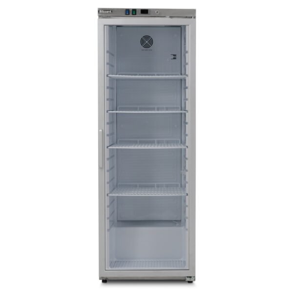 Upright 320L Single Hinged Glass Door Refrigerator - view 2