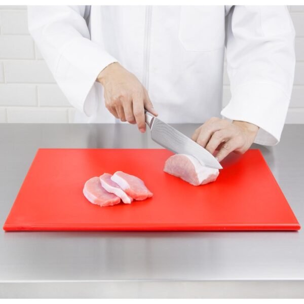 Hygiplas High Density Red Chopping Board Standard 450x300x12mm - view 4
