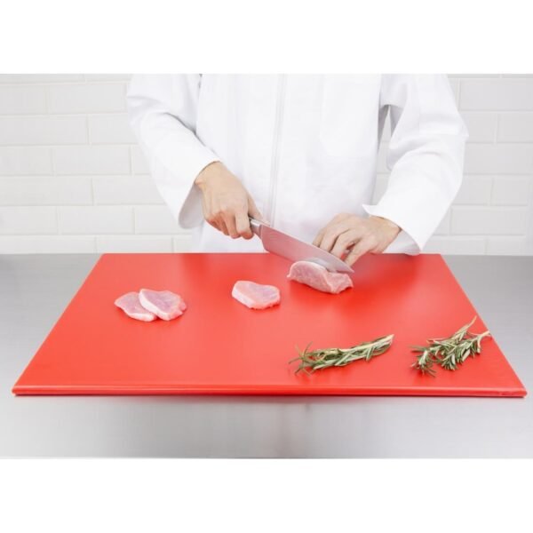 Hygiplas High Density Red Chopping Board Large 600x450x12mm - view 4