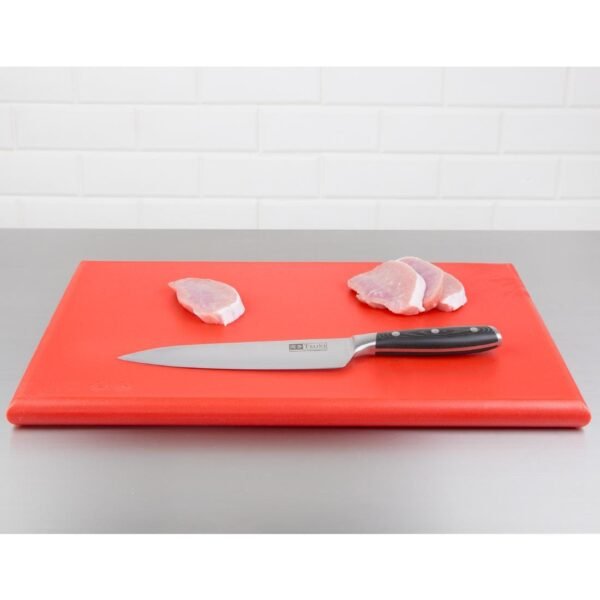 Hygiplas Thick High Density Red Chopping Board Standard 450x300x25mm - view 2
