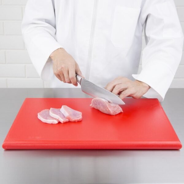 Hygiplas Thick High Density Red Chopping Board Standard 450x300x25mm - view 3