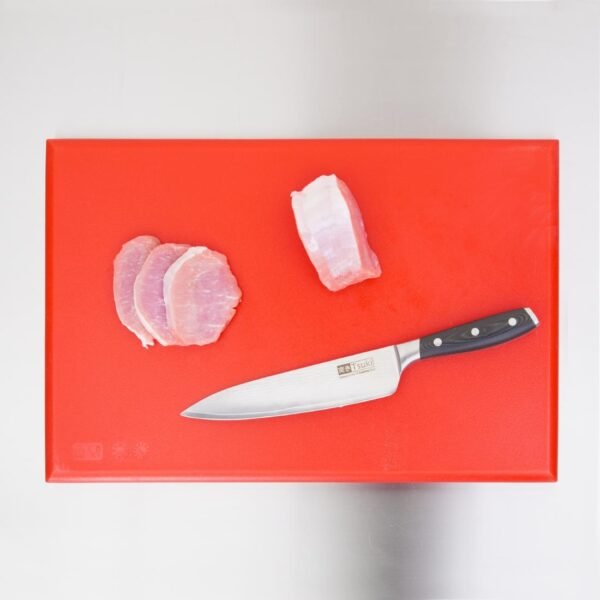 Hygiplas Thick High Density Red Chopping Board Standard 450x300x25mm - view 4