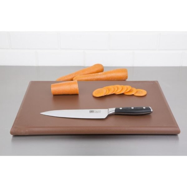 Hygiplas Thick High Density Brown Chopping Board Standard 450x300x25mm - view 3