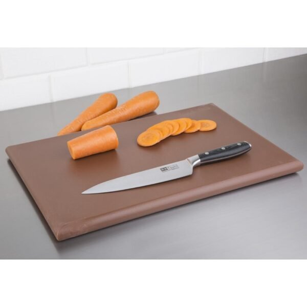 Hygiplas Thick High Density Brown Chopping Board Standard 450x300x25mm - view 4