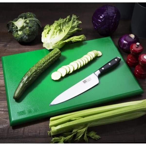 Hygiplas Thick High Density Green Chopping Board Standard 450x300x25mm - view 2
