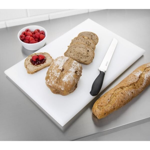 Hygiplas Thick High Density White Chopping Board Standard 450x300x25mm - view 2