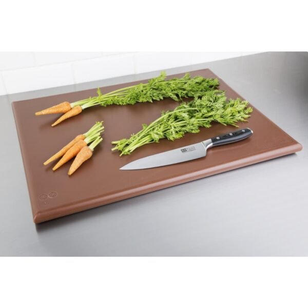 Hygiplas Thick High Density Brown Chopping Board Large 600x450x25mm - view 4
