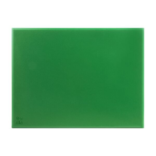 Hygiplas Thick High Density Green Chopping Board Large 600x450x25mm - view 3