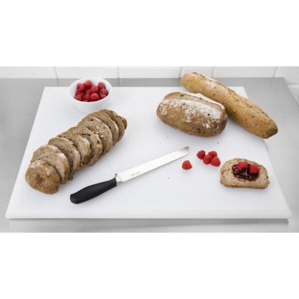 Hygiplas Thick High Density White Chopping Board Large 600x450x25mm - view 2
