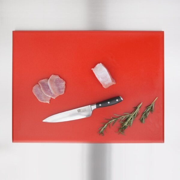 Hygiplas Thick High Density Red Chopping Board Large 600x450x25mm - view 4