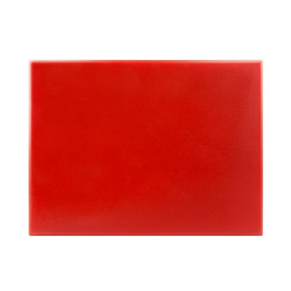 Hygiplas Thick High Density Red Chopping Board Large 600x450x25mm - view 5