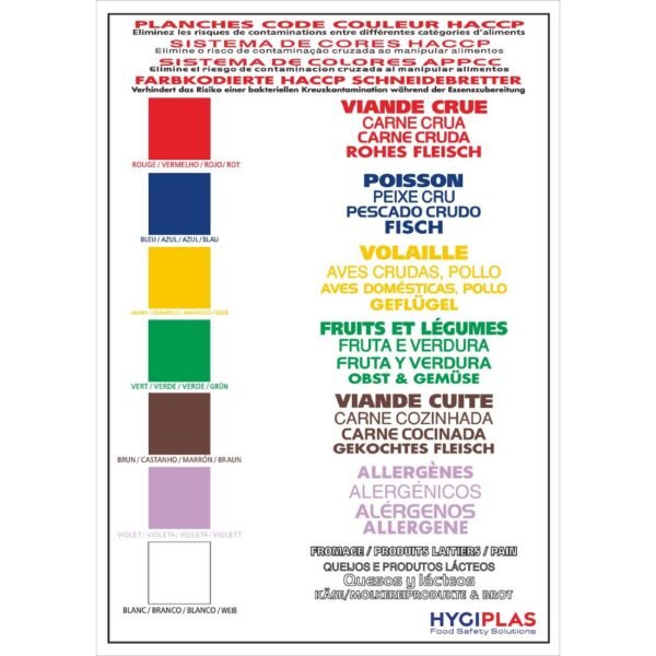 Hygiplas Colour Coded Wall Chart - view 3