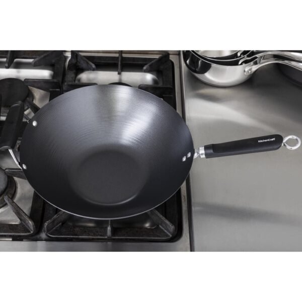 Kitchen Craft Non Stick Flat Base Wok 356mm - view 8