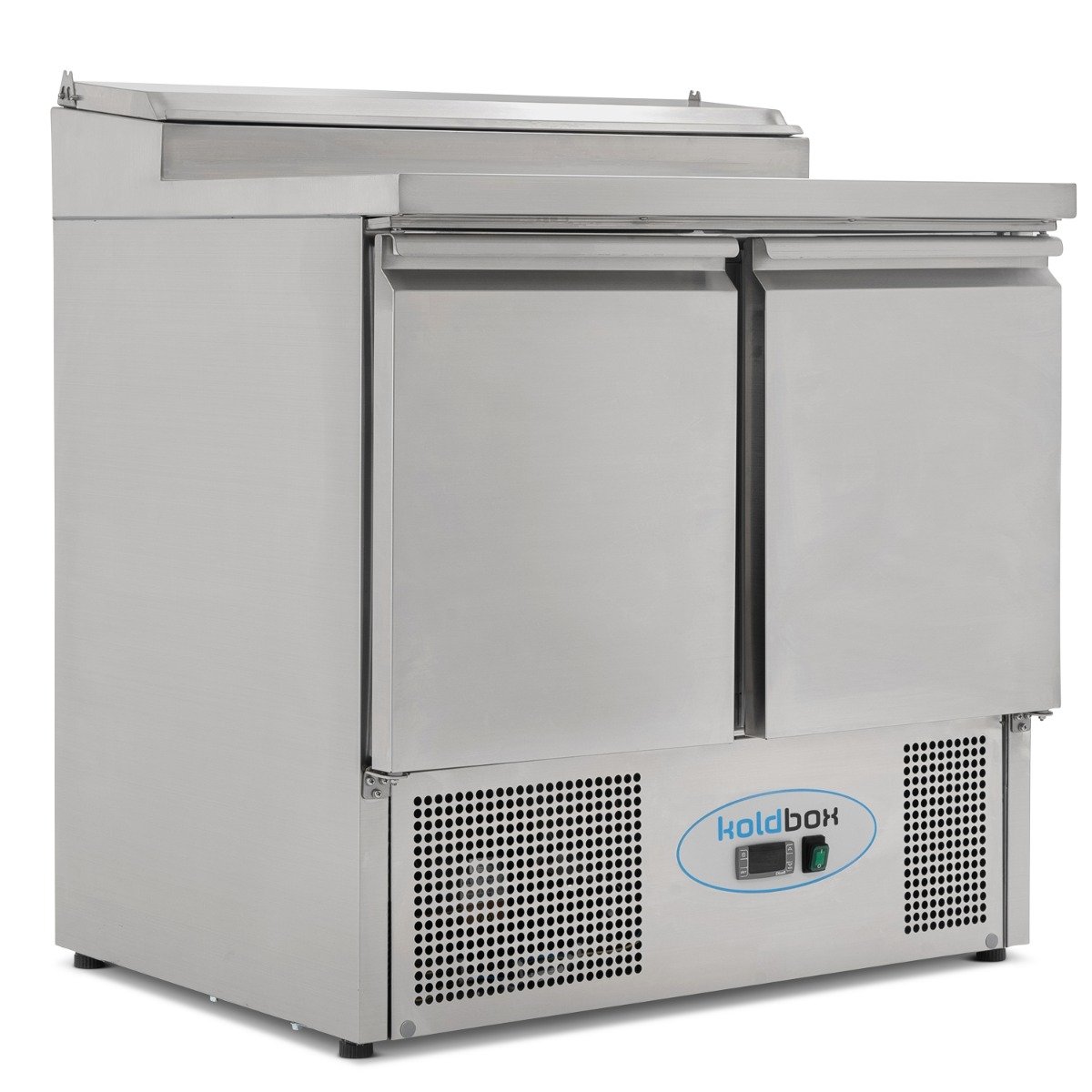 240L Double Door Prep Counter With Raised Collar