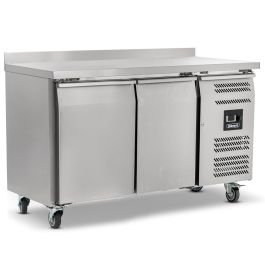 Double Hinged Door Counter Refrigerator With Upstand