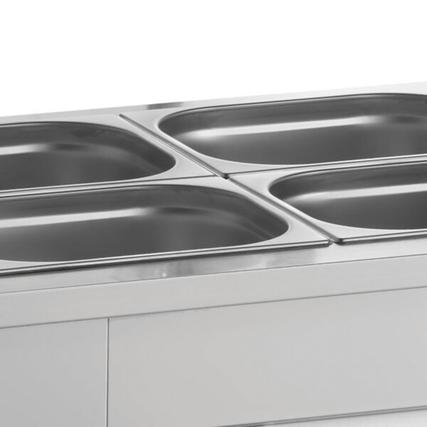 Counter Top Bain Marie With Sneeze Guard 2x GN1/1 - view 3