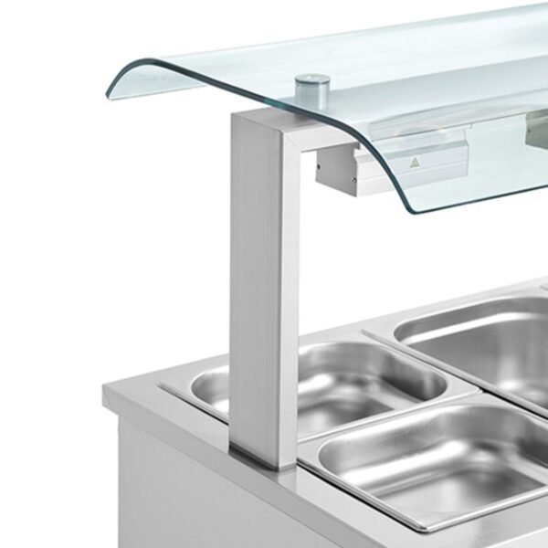 Counter Top Bain Marie with Double Sneeze Guard - view 4