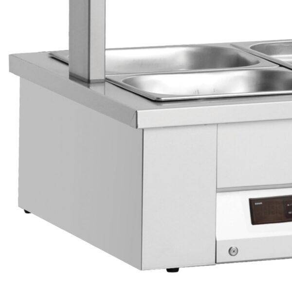 Counter Top Bain Marie With Sneeze Guard 4x GN1/1 - view 2