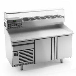 Double Hinged Door Pizza Prep Counter