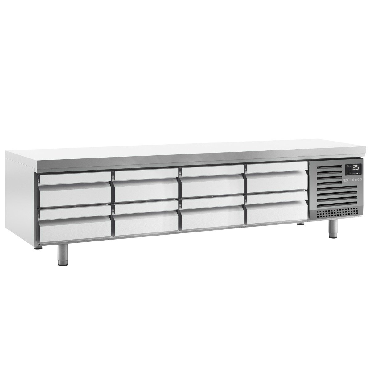 Infrico Eight Drawer Low Height Snack Counter 360L