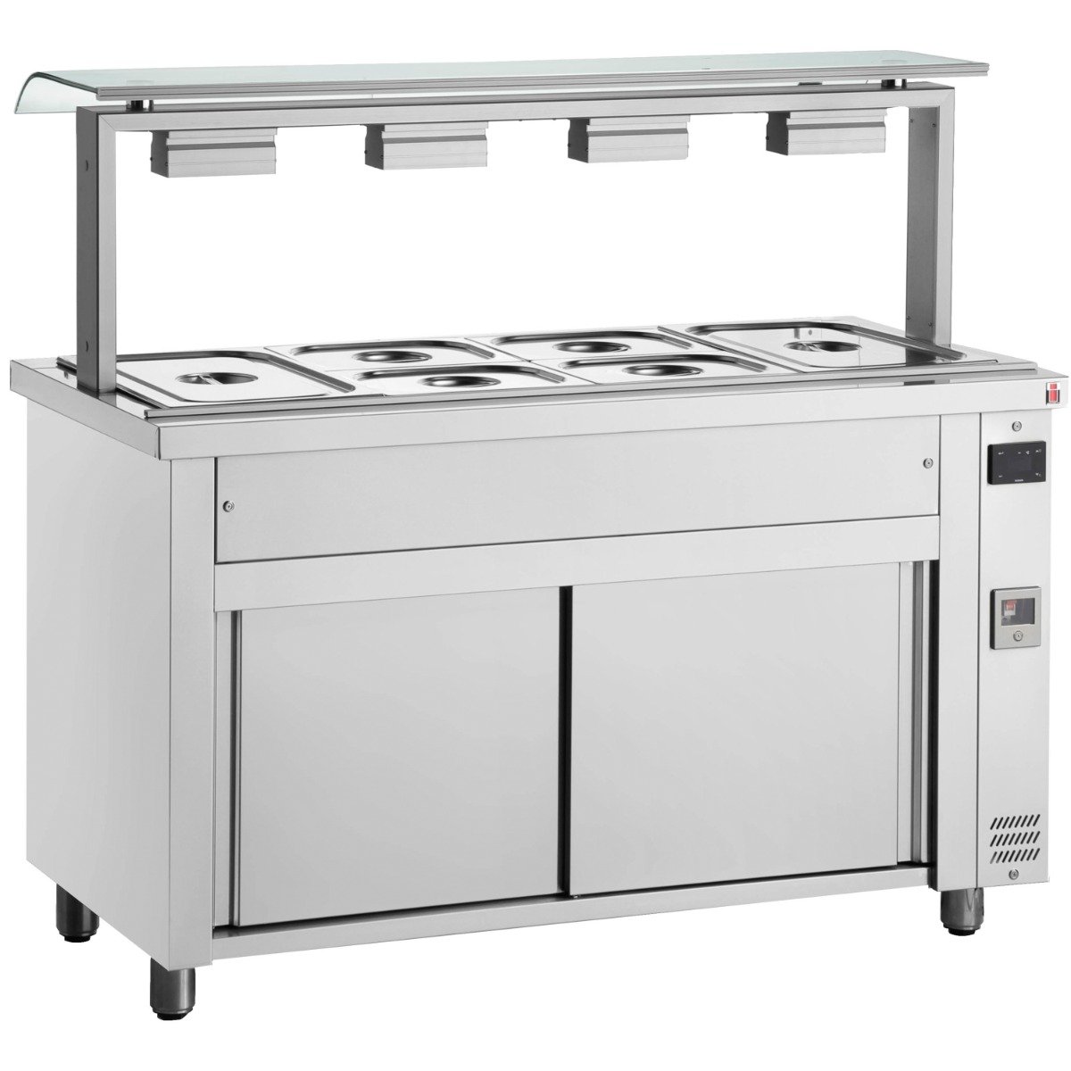 Bain Marie With Sneeze Guard 4x GN1/1
