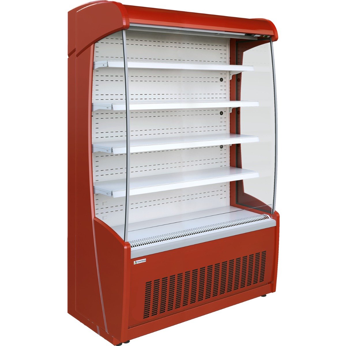 Mafirol Red Painted Steel Tiered Display 1530mm Wide