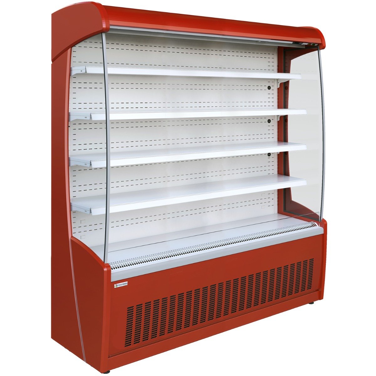 Mafirol Red Painted Steel Tiered Display 1955mm Wide