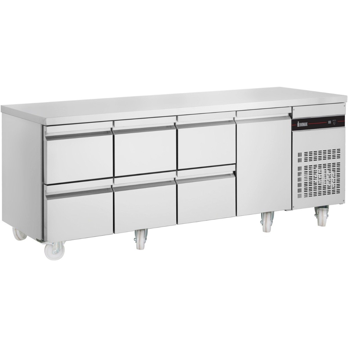 583L Six Drawer Single Door Counter Refrigerator