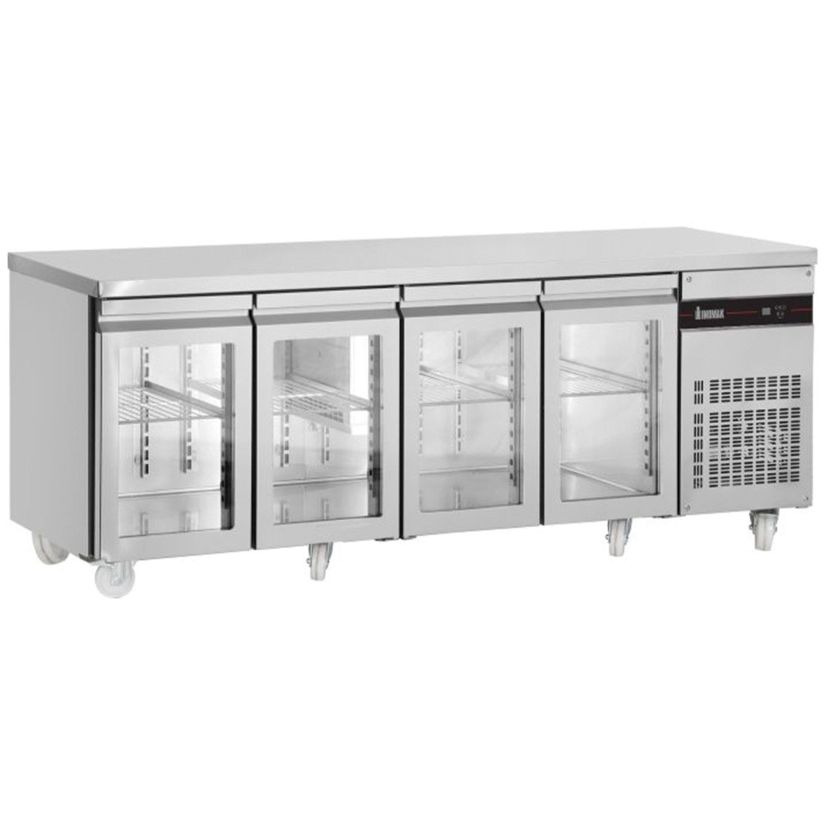 583L Four Glass Door Counter Refrigerator