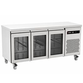 429L Triple Hinged Glass Door Gastronorm Counter Refrigerator