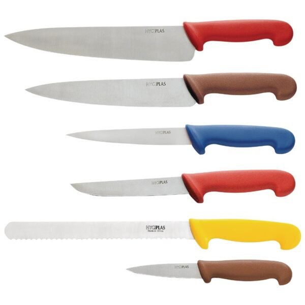 Hygiplas Colour Coded 6-Piece Chef Knife Set with Wallet - view 8