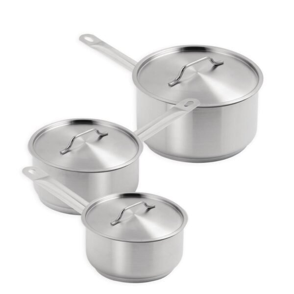 Special Offer Vogue Stainless Steel Saucepan Set (3 Pack) - view 2