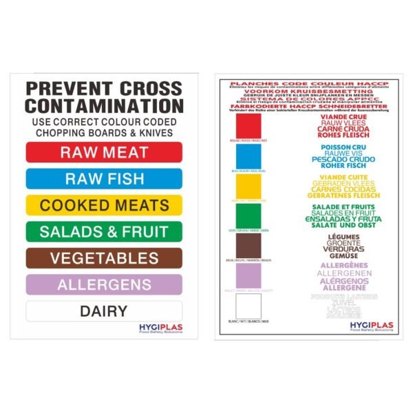 Hygiplas High Density 6-Piece Chopping Board Set with Rack 455x305x24mm - view 9