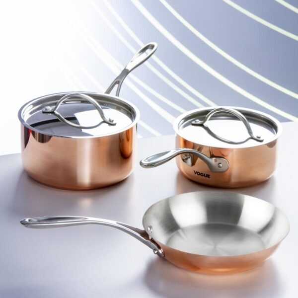 Vogue Cook Like A Pro 3-Piece Tri-Wall Copper Cookware Set - view 2