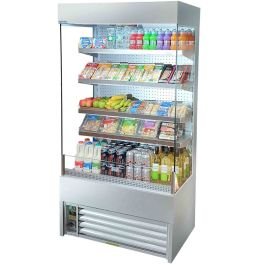 1m Slim Tiered Display Stainless Steel