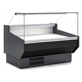 1m Flat Glass Serve Over Counter Black