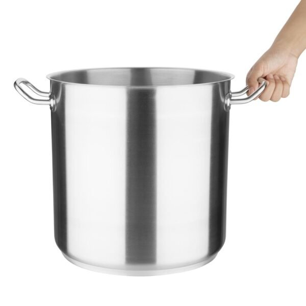 Vogue Stainless Steel Deep Stock Pot 30cm - view 2