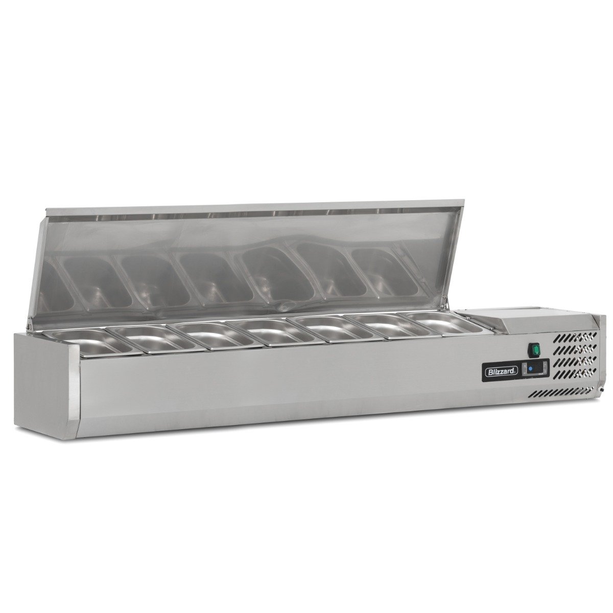 1.5m Hinged 1/4 Gastronorm Prep Top