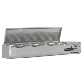 1.5m Hinged 1/4 Gastronorm Prep Top